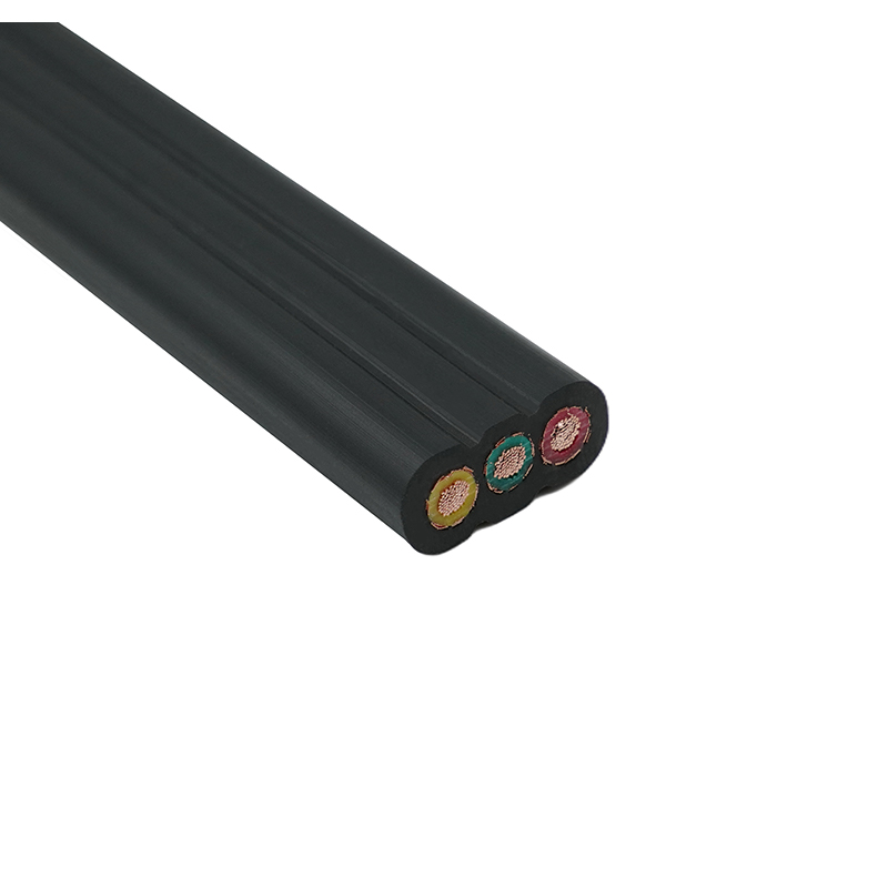 Kobberkjerne PVC-isolert PVC-kappe skjermet elevatorflatkabel