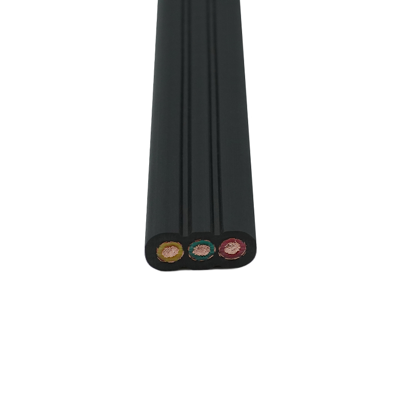 Kobberkjerne PVC-isolert PVC-kappe skjermet elevatorflatkabel