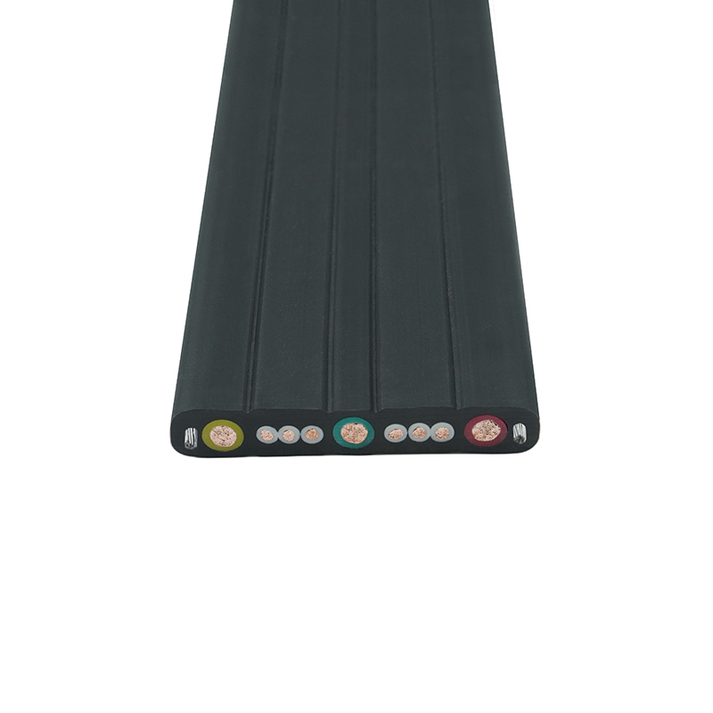 Compound sheath Crane Traveling Flat Cable med ståltråd