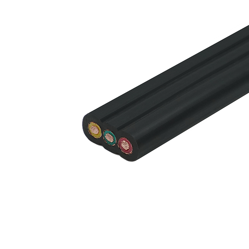 Kobberkjerne PVC-isolert PVC-kappe skjermet elevatorflatkabel