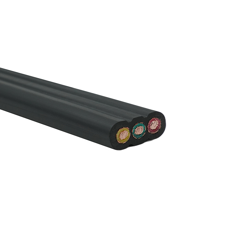 Kobberkjerne PVC-isolert PVC-kappe skjermet elevatorflatkabel