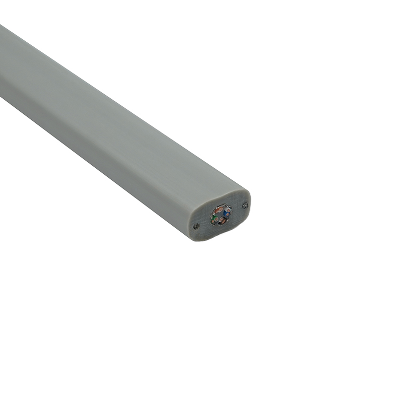 Heisflatkabel med ståltråd og 1 Cat6 patchkabel